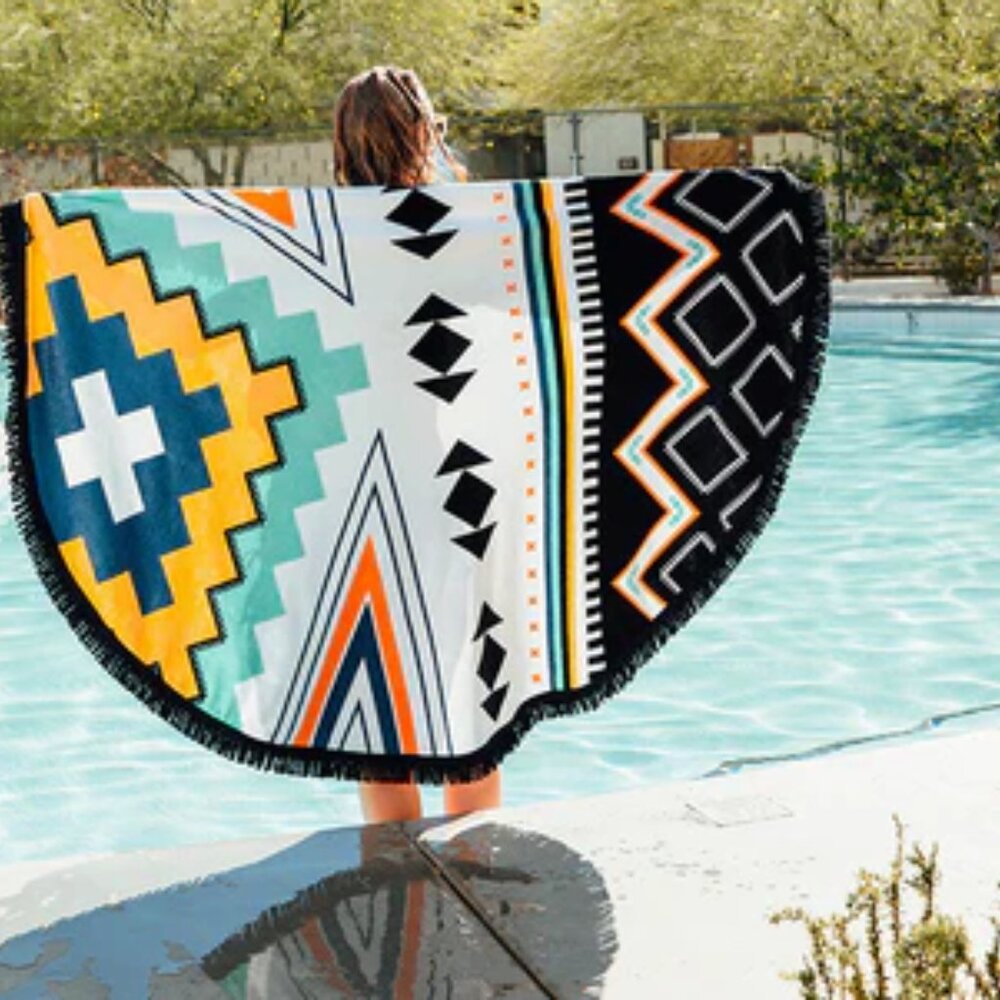 The Beach People Palm Springs original roundie beach towel